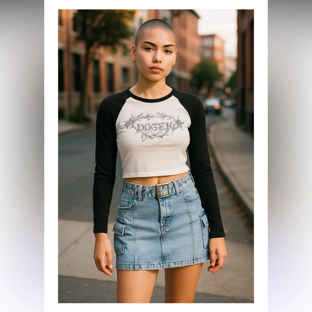 SO Y2K Skirt Denim Cargo Utility Mini Grunge Retro Alt Junior’s 5 Waist 27